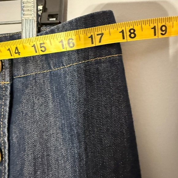 Michael Kors Navy Denim Skirt with Gold Accents - Picture 8 of 8